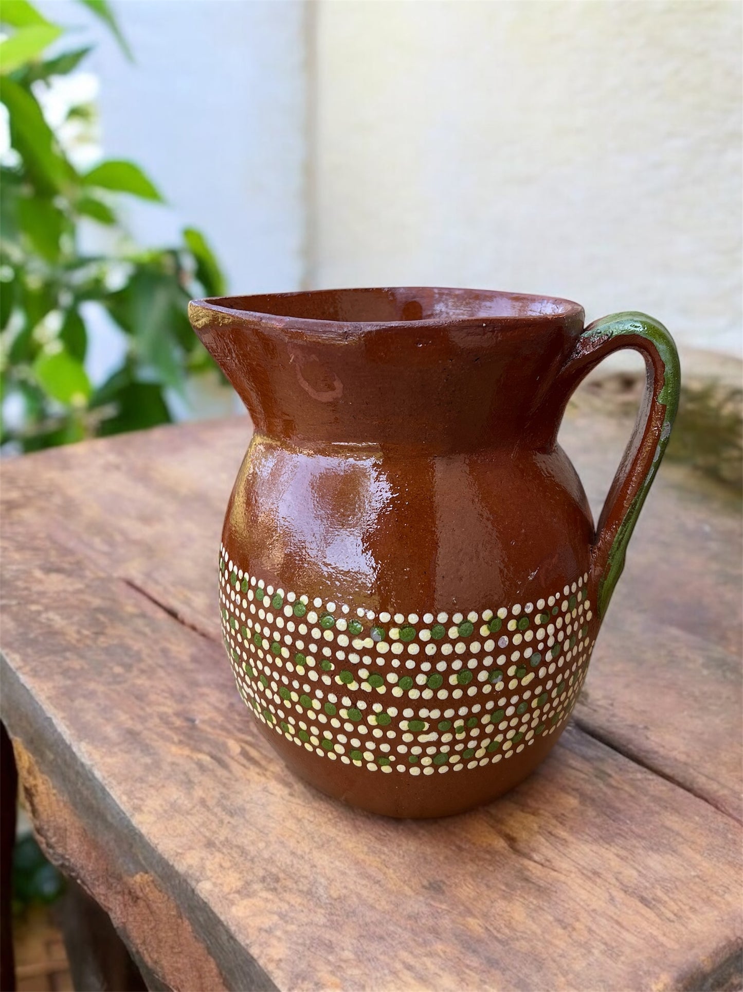 Handcrafted Clay Pitcher and Cup Set